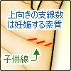 上向きの支線数は、妊娠することができる素質を表します。