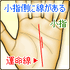 運命線の小指側に線がある