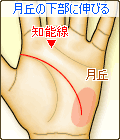 知能線が、月丘の下部に伸びる