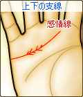 感情線から上下の支線がある