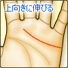 感情線が上向きに伸びる