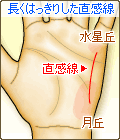 長くはっきりした直感線