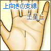 生命線から上向きの支線