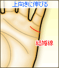 結婚線が上向きに伸びる