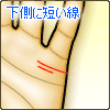結婚線の下側に、短い線がある