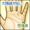 太陽線が短い