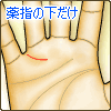 金星環が薬指の下だけ